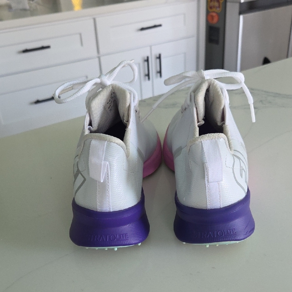 FootJoy White and Pink Women's Golf Shoes - Picture 3 of 6